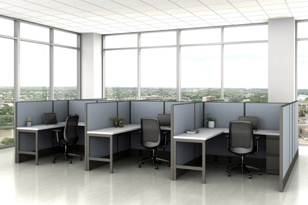 WORKSTATION TYPICAL 1: AIS - DIVI 6'x6'; 50"H L Workstation