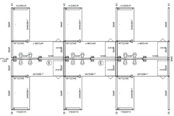 WORKSTATION TYPICAL 1: AIS - DIVI 6'x6'; 50"H L Workstation