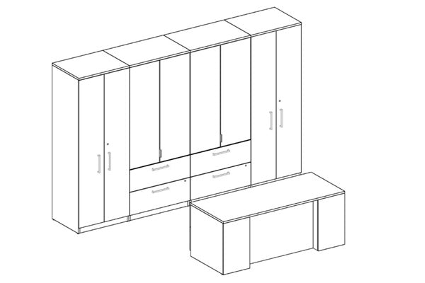 Logiflex - Manhattan Desk & Credenza