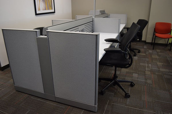 Knoll Currents & Morrison Cubicle Used 4'x2'x42"H Benching Stations