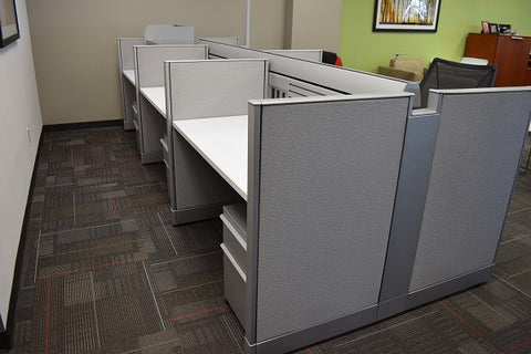 Knoll Currents & Morrison Cubicle Used 4'x2'x42"H Benching Stations