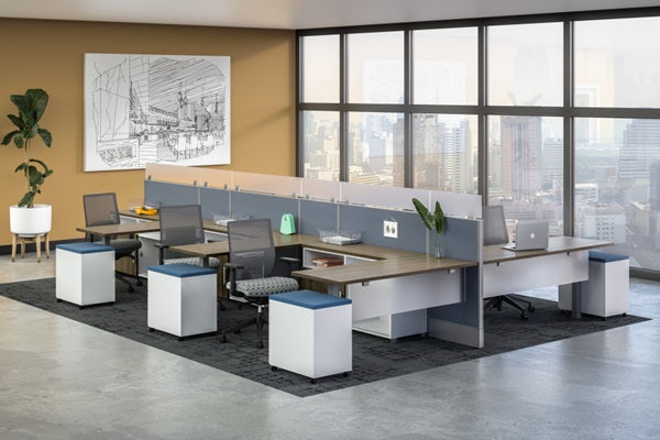 WORKSTATION TYPICAL 2: AIS - DIVI 6'x6.5'; 42"H L Workstation